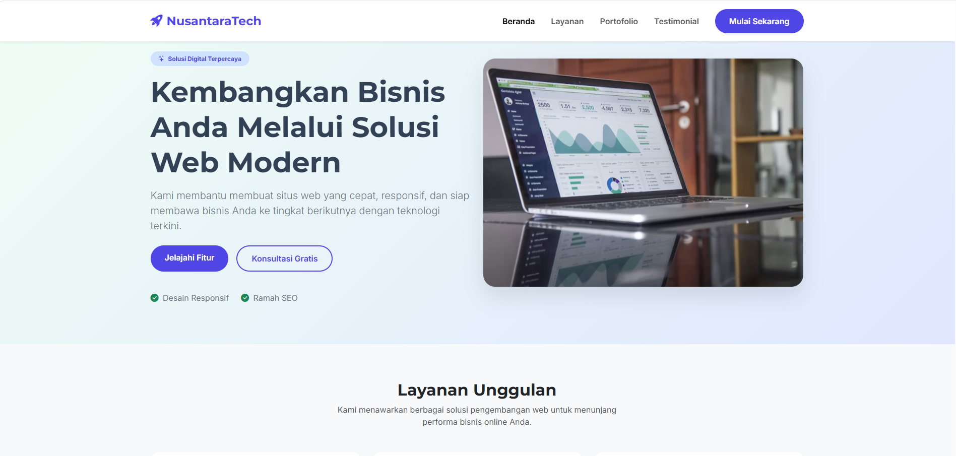 Website Landing Page Bootstrap